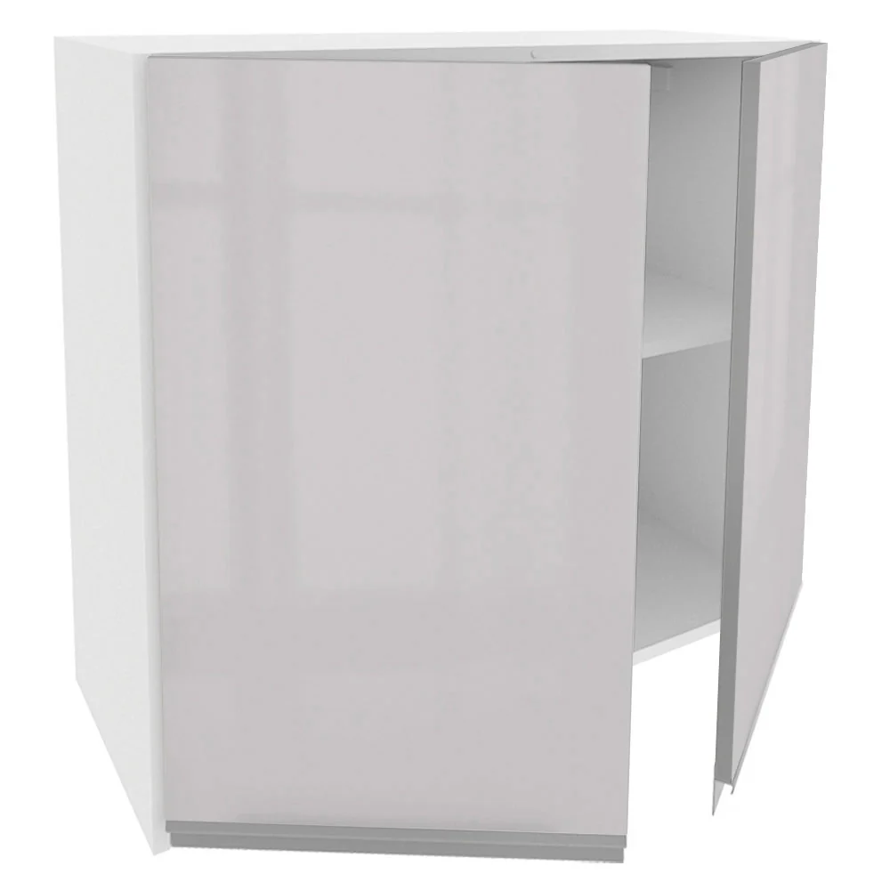 Armário Aéreo Madesa Acordes 100% MDF 80 cm 2 Portas Branco Brilho - Image 4