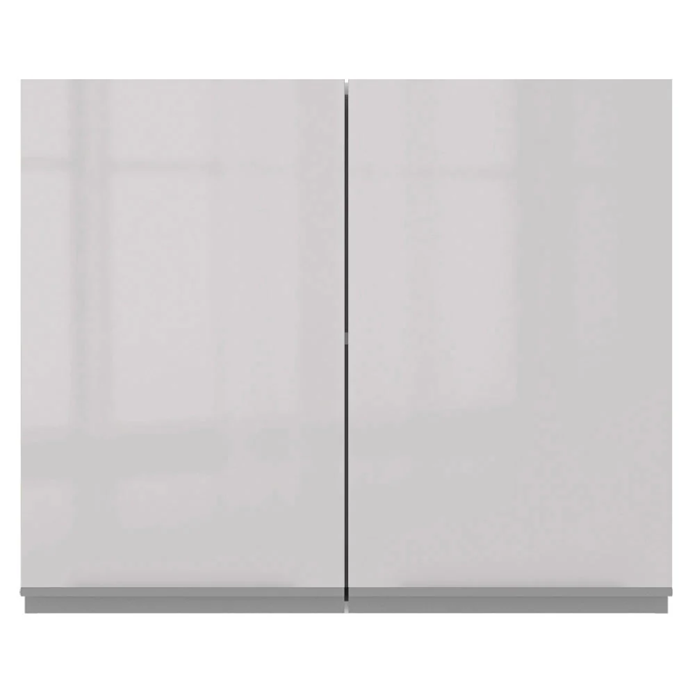 Armário Aéreo Madesa Acordes 100% MDF 80 cm 2 Portas Branco Brilho - Image 8