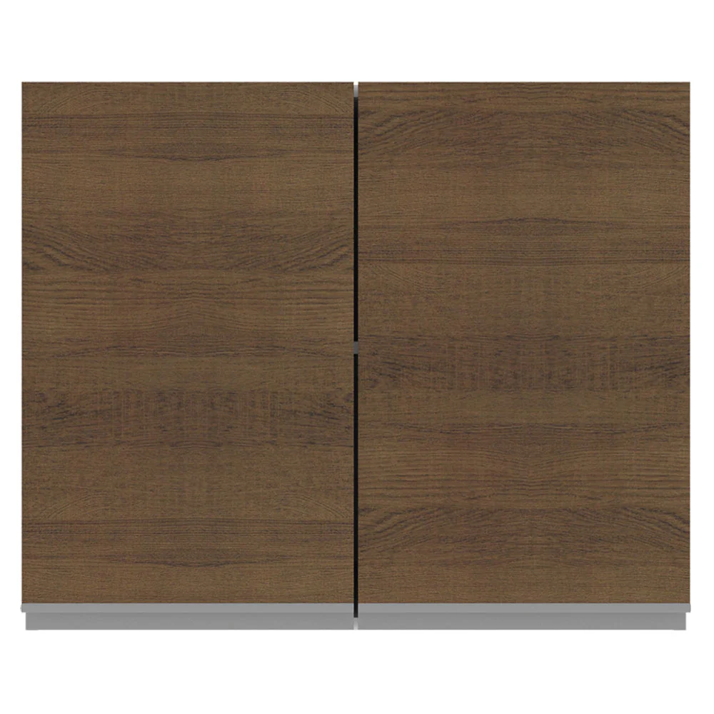 Armário Aéreo Madesa Acordes 100% MDF 80 cm 2 Portas Branco/Rustic - Image 8