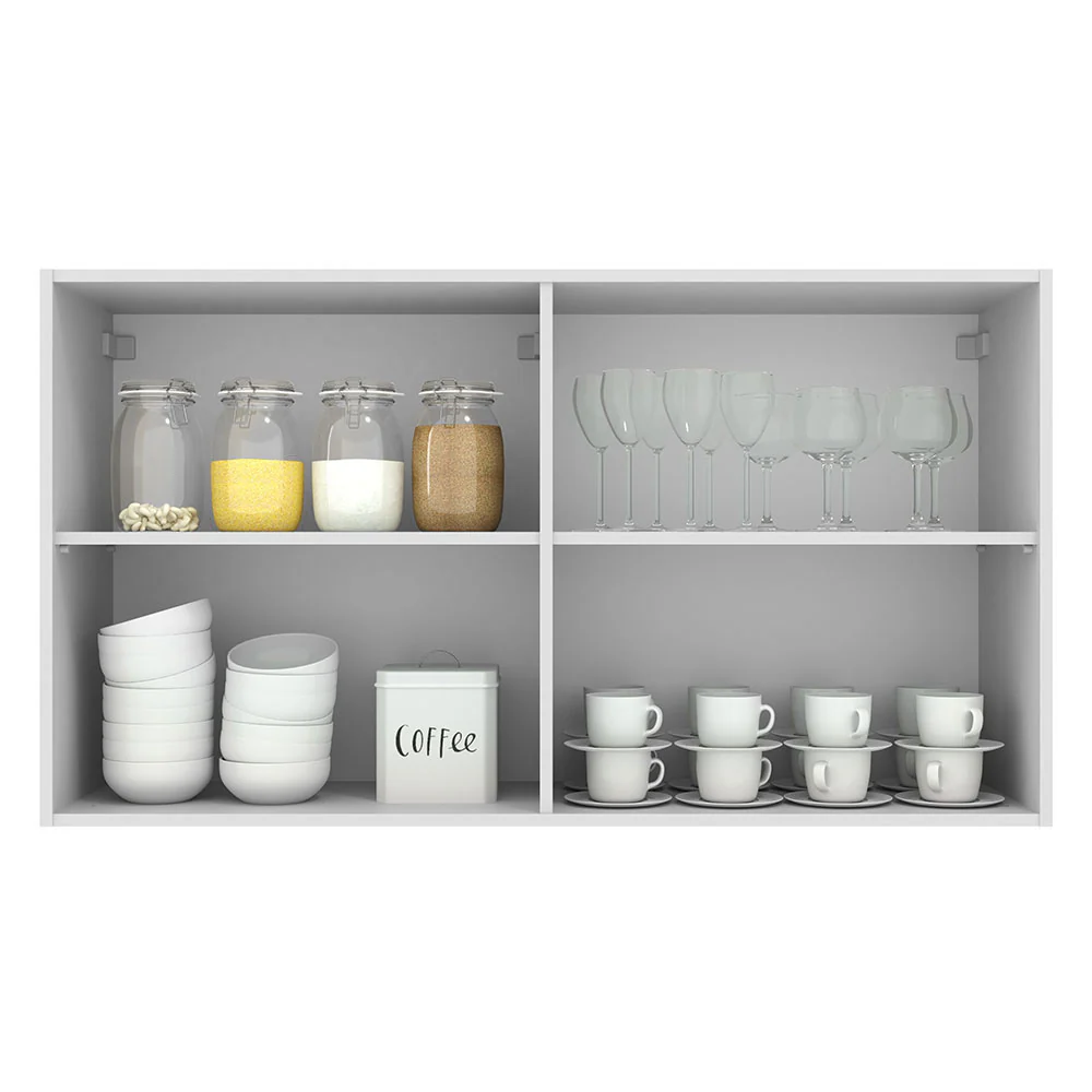 Armário Aéreo Madesa Agata 120 cm 2 Portas Branco - Image 3