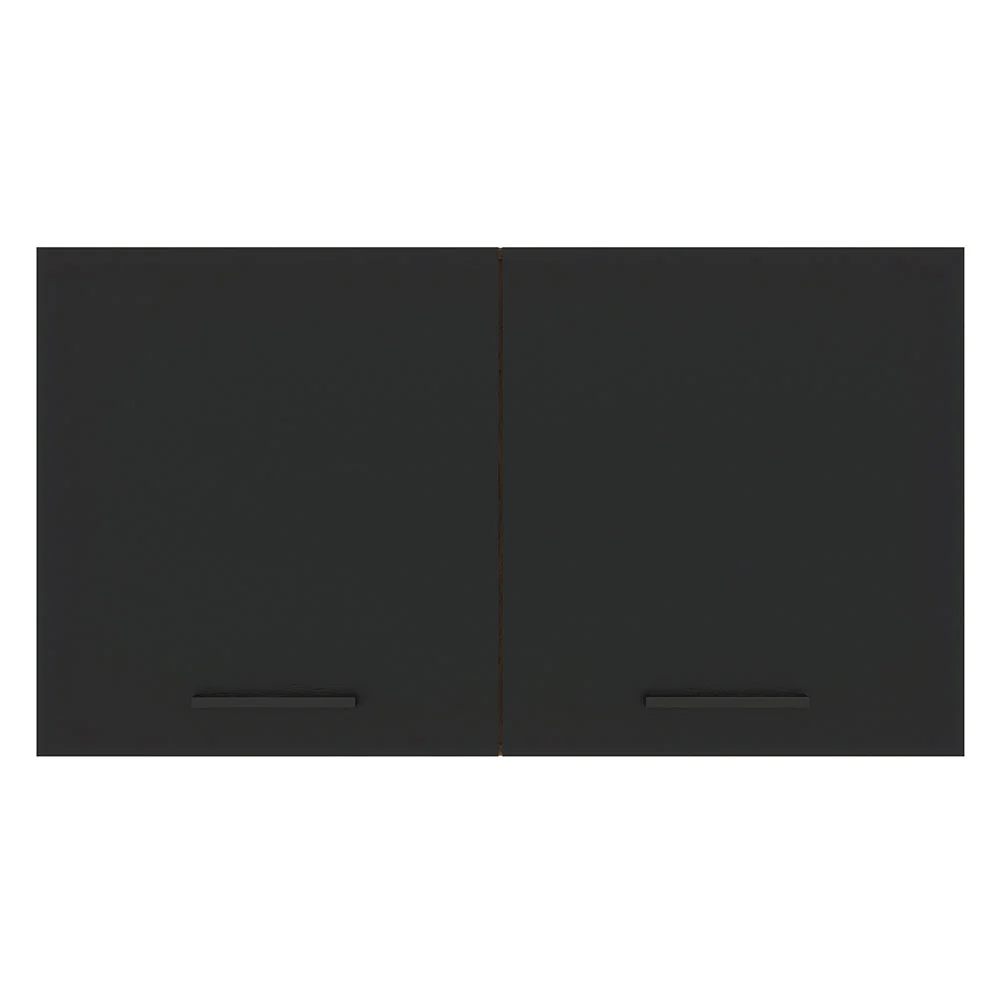 Armário Aéreo Madesa Agata 120 cm 2 Portas Rustic/Preto - Image 8