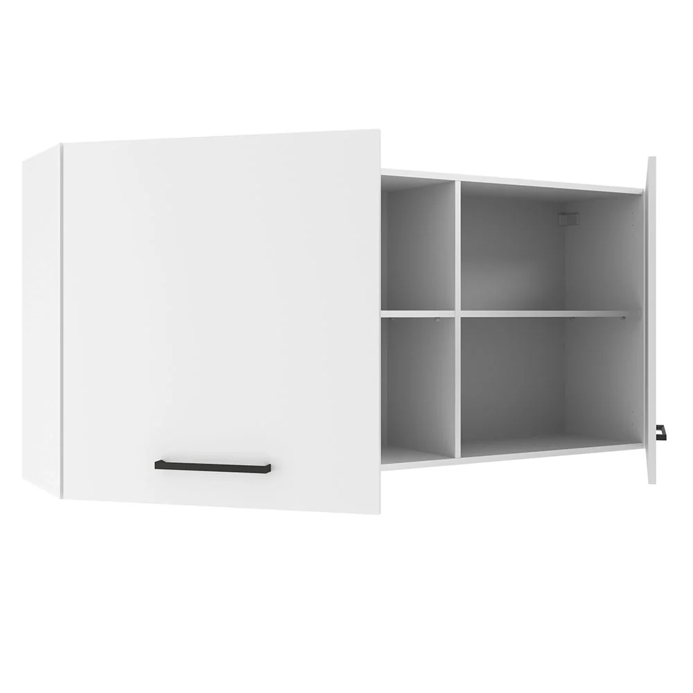 Armário Aéreo Madesa Agata 150 cm 2 Portas e 2 Nichos Branco - Image 4