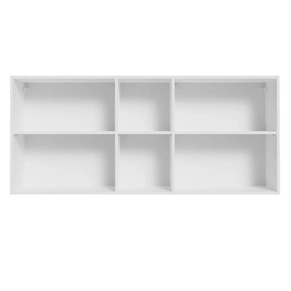Armário Aéreo Madesa Agata 150 cm 2 Portas e 2 Nichos Branco - Image 7