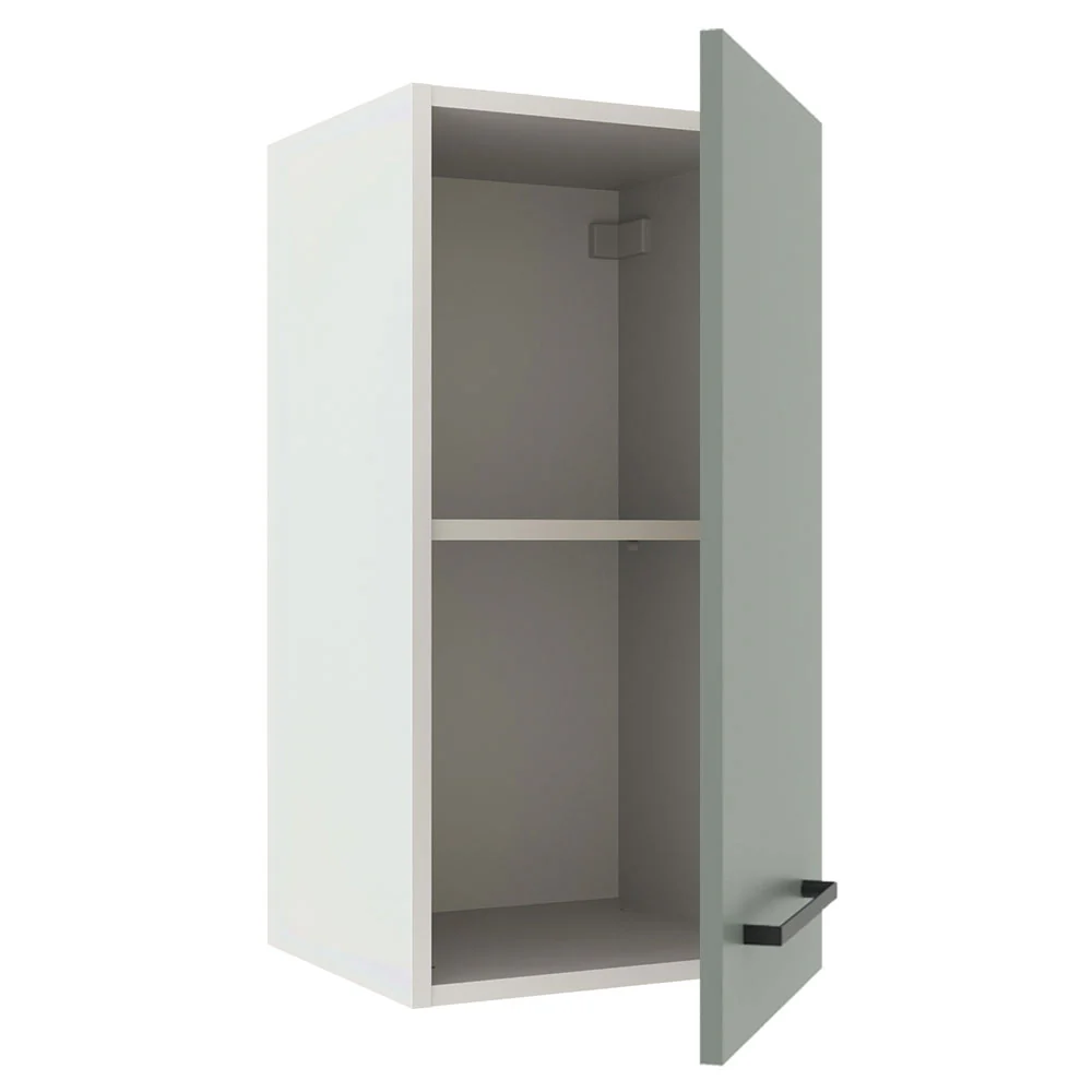 Armário Aéreo Madesa Agata 35 cm 1 Porta Branco/Cinza - Image 4