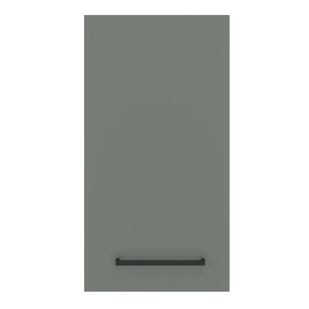 Armário Aéreo Madesa Agata 35 cm 1 Porta Branco/Cinza - Image 8