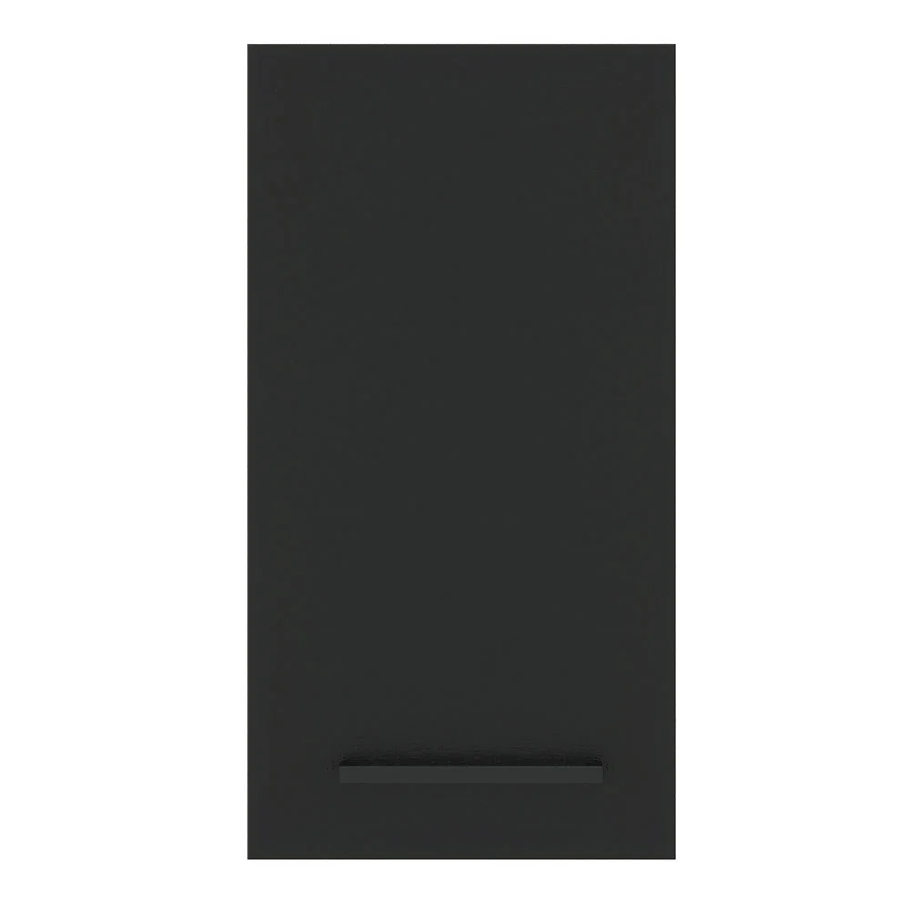 Armário Aéreo Madesa Agata 35 cm 1 Porta Branco/Preto - Image 8