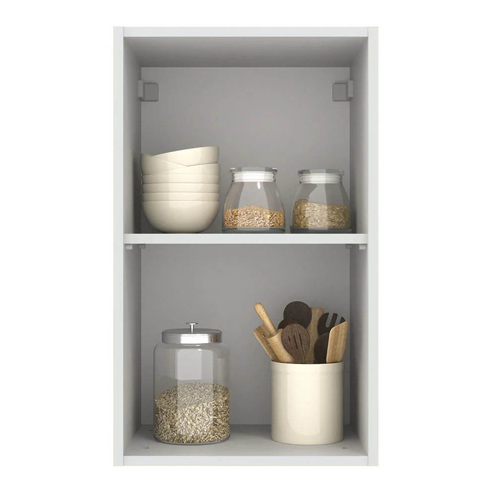 Armário Aéreo Madesa Agata 40 cm 1 Porta Branco/Cinza - Image 3