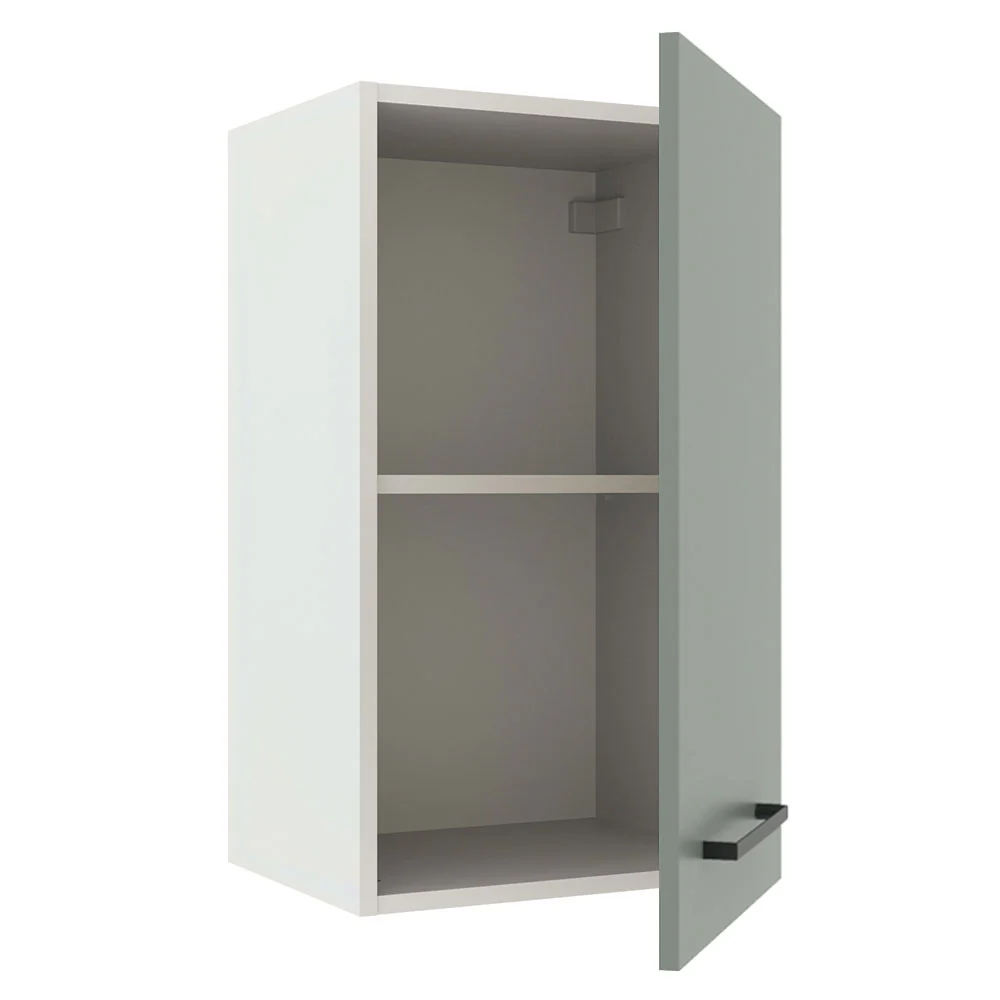 Armário Aéreo Madesa Agata 40 cm 1 Porta Branco/Cinza - Image 4