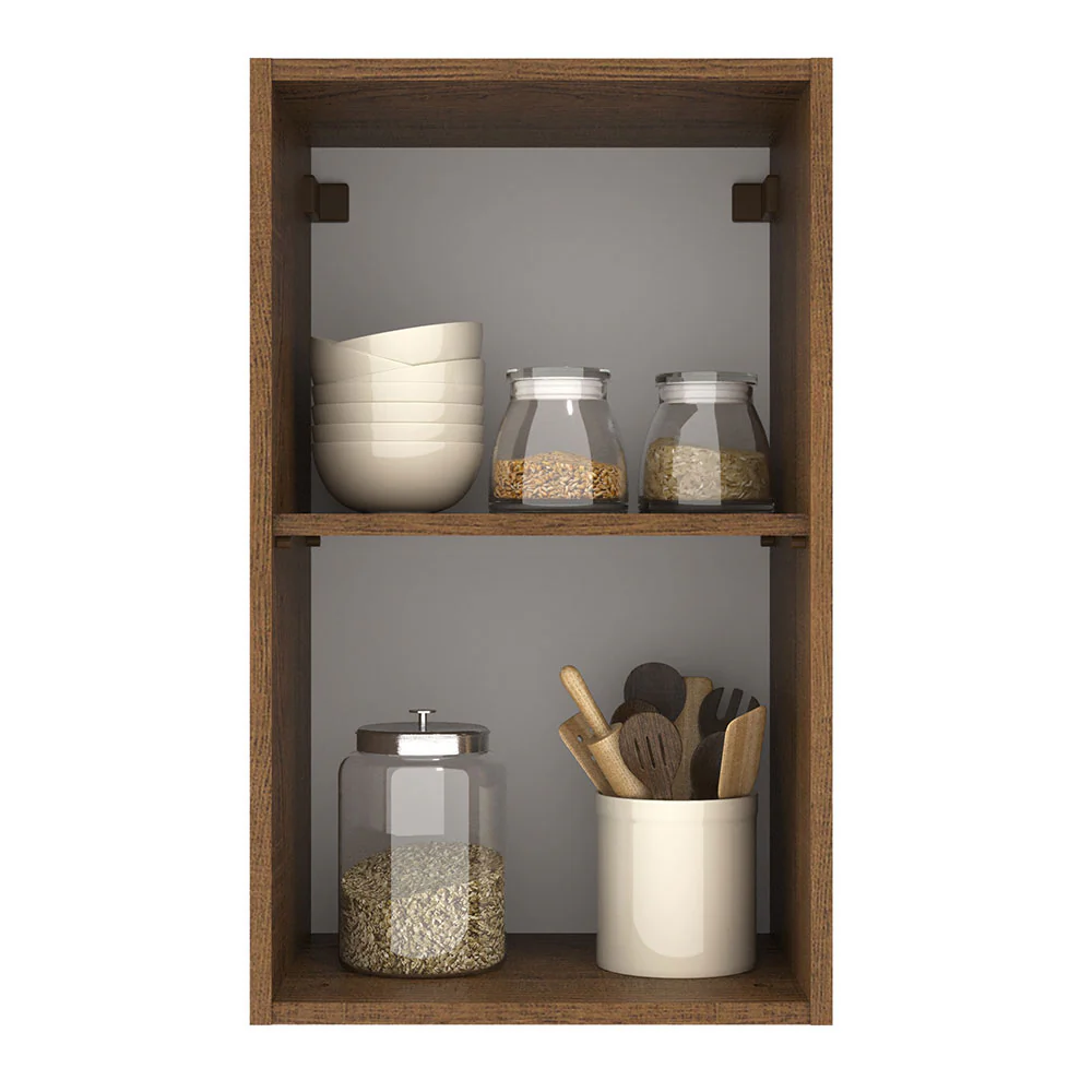 Armário Aéreo Madesa Agata 40 cm 1 Porta Rustic/Branco - Image 3