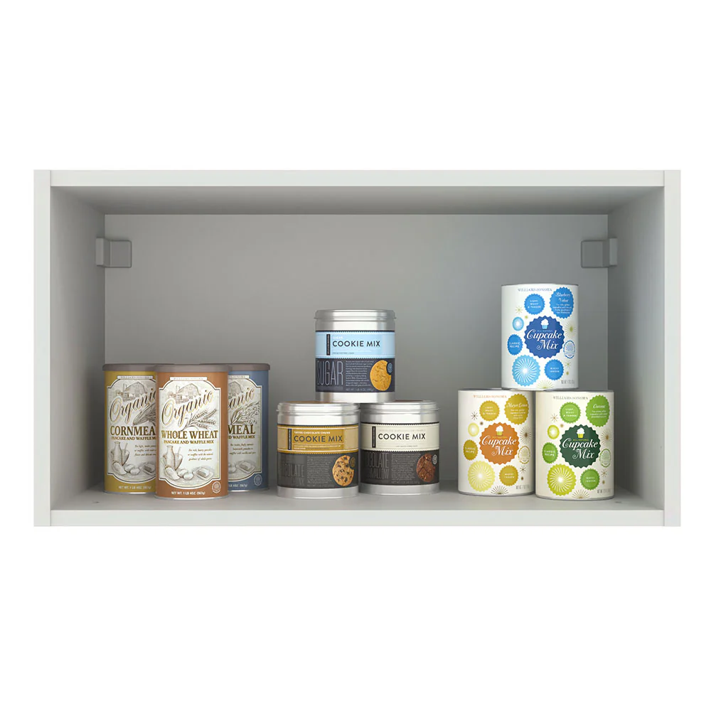 Armário Aéreo Madesa Agata 60 cm 1 Porta Basculante Branco/Cinza - Image 3