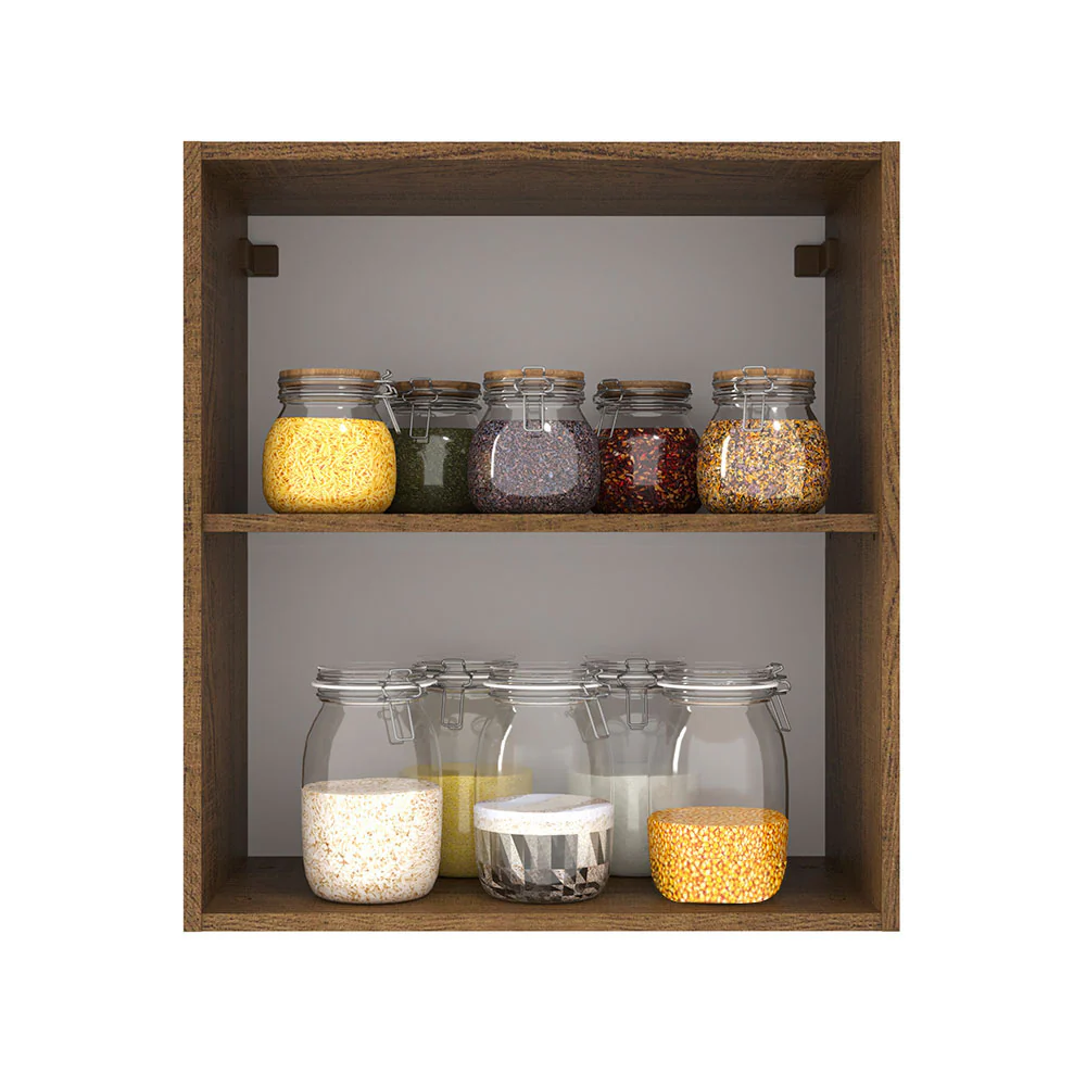 Armário Aéreo Madesa Agata 60 cm 1 Porta Rustic/Branco - Image 3