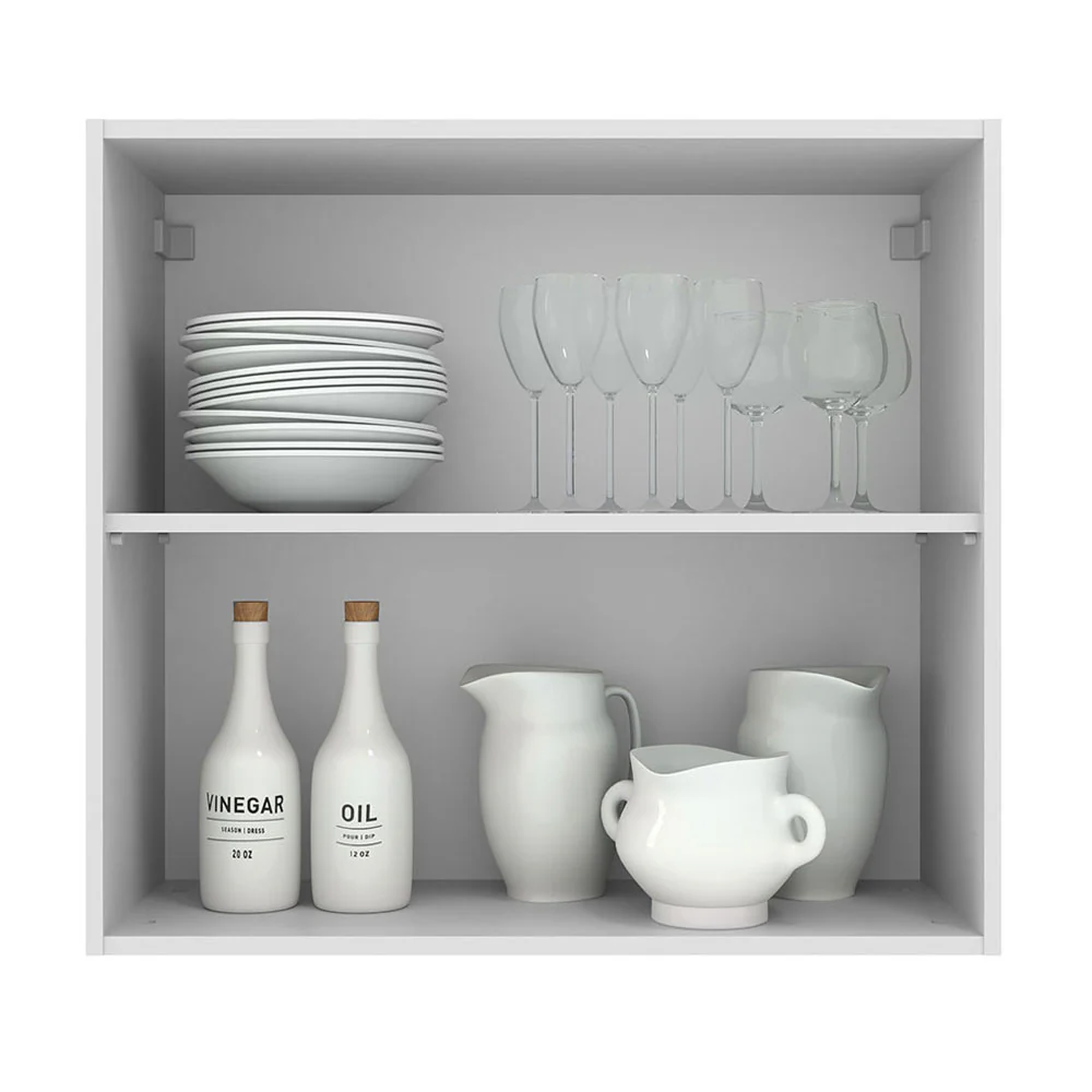 Armário Aéreo Madesa Agata 70 cm 2 Portas Branco/Cinza - Image 3