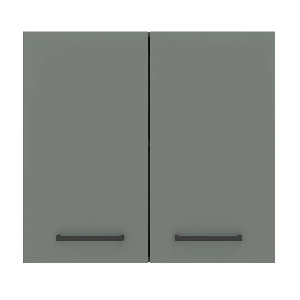 Armário Aéreo Madesa Agata 70 cm 2 Portas Branco/Cinza - Image 6