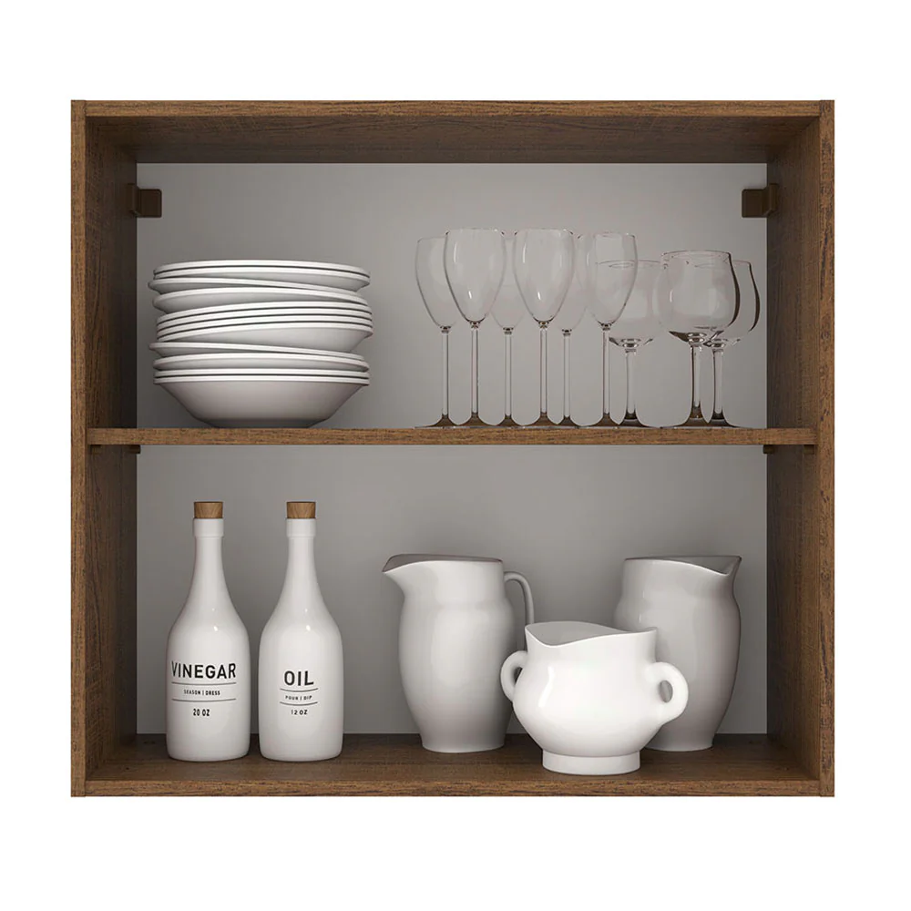 Armário Aéreo Madesa Agata 70 cm 2 Portas Rustic/Branco - Image 3