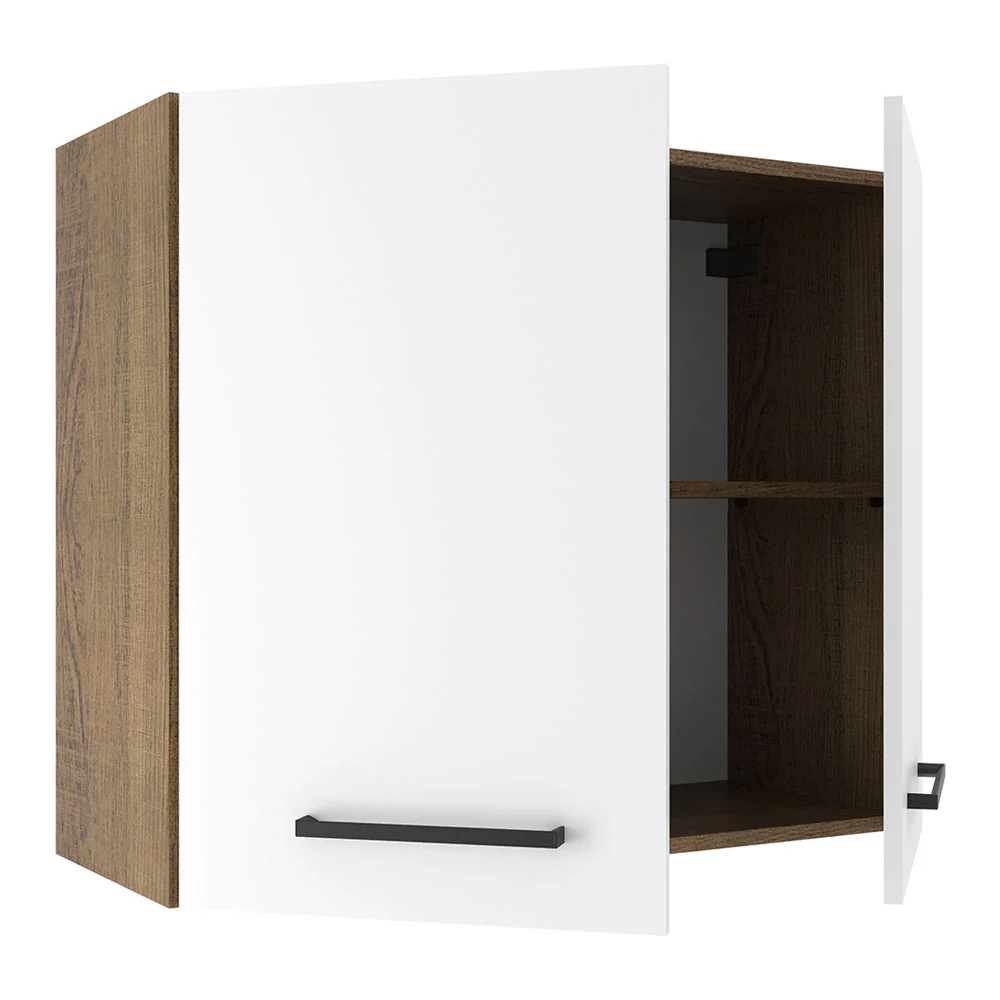Armário Aéreo Madesa Agata 70 cm 2 Portas Rustic/Branco - Image 4