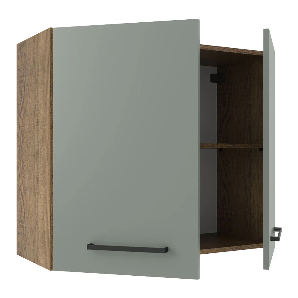 Armário Aéreo Madesa Agata 70 cm 2 Portas Rustic/Cinza - Image 4