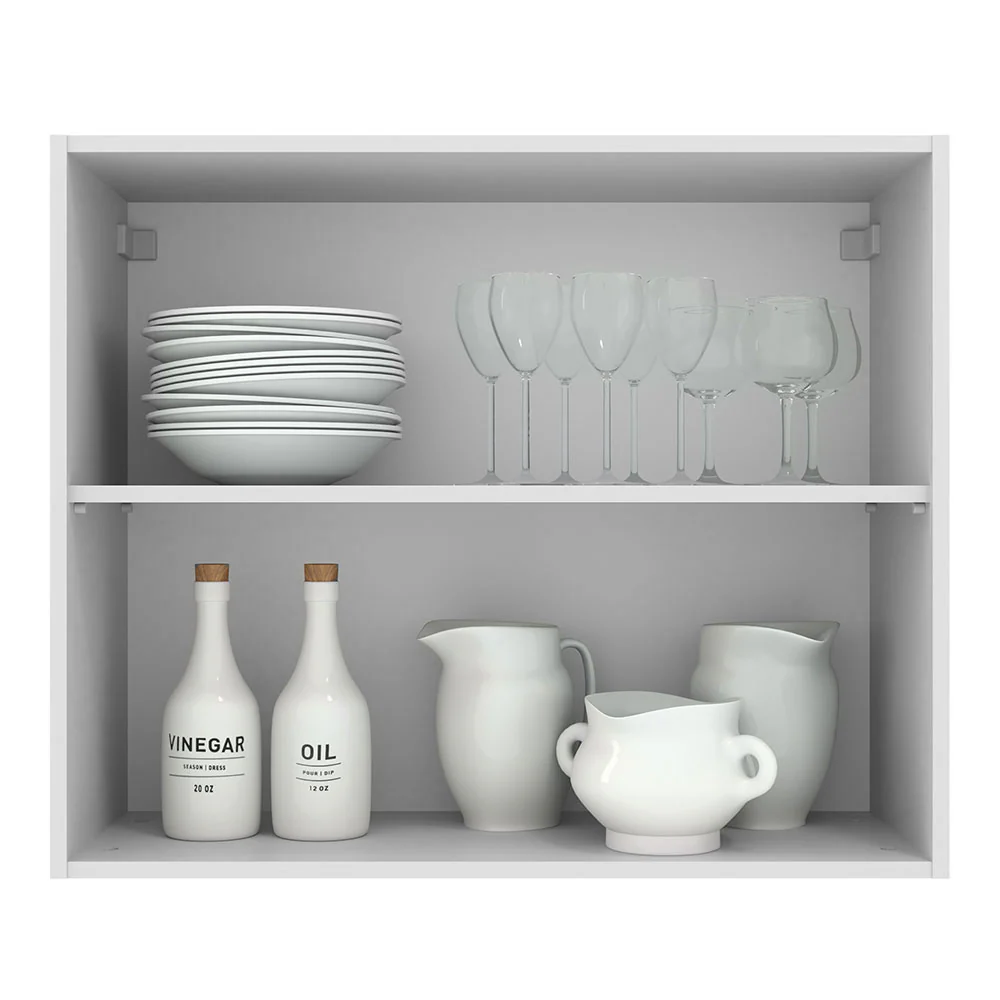 Armário Aéreo Madesa Agata 80 cm 2 Portas Branco - Image 3