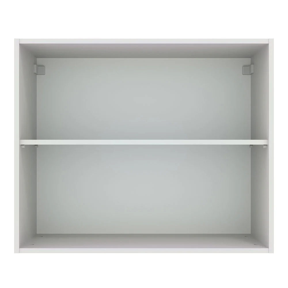 Armário Aéreo Madesa Agata 80 cm 2 Portas Branco/Preto - Image 9