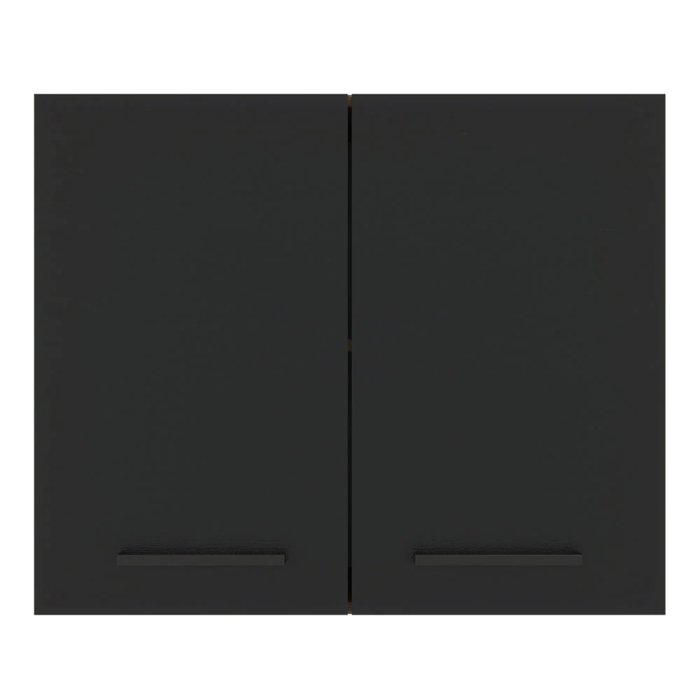 Armário Aéreo Madesa Agata 80 cm 2 Portas Rustic/Preto - Image 8