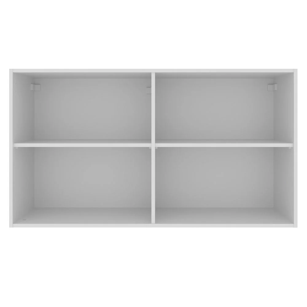 Armário Aéreo Madesa Glamy 120 cm 2 Portas Branco/Rustic - Image 9