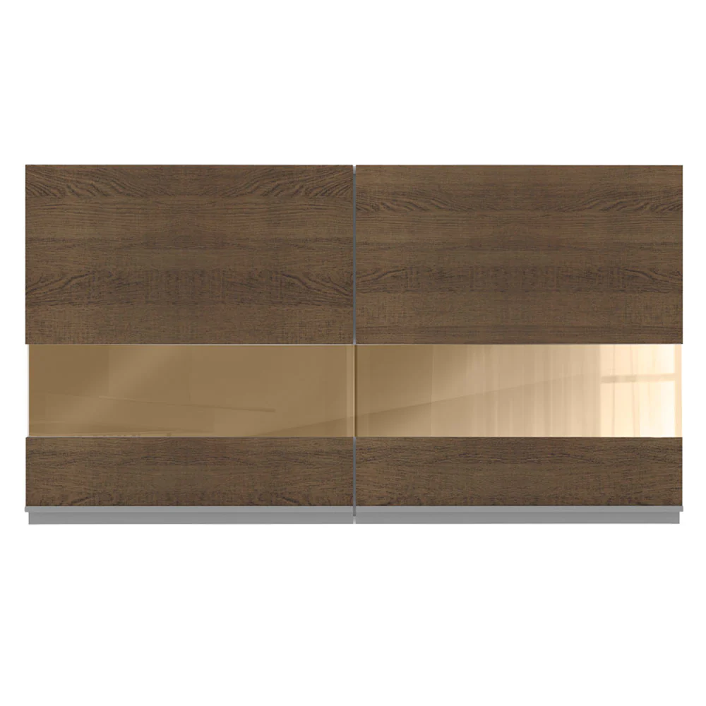 Armário Aéreo Madesa Glamy 120 cm 2 Portas com Vidro Branco/Rustic - Image 8