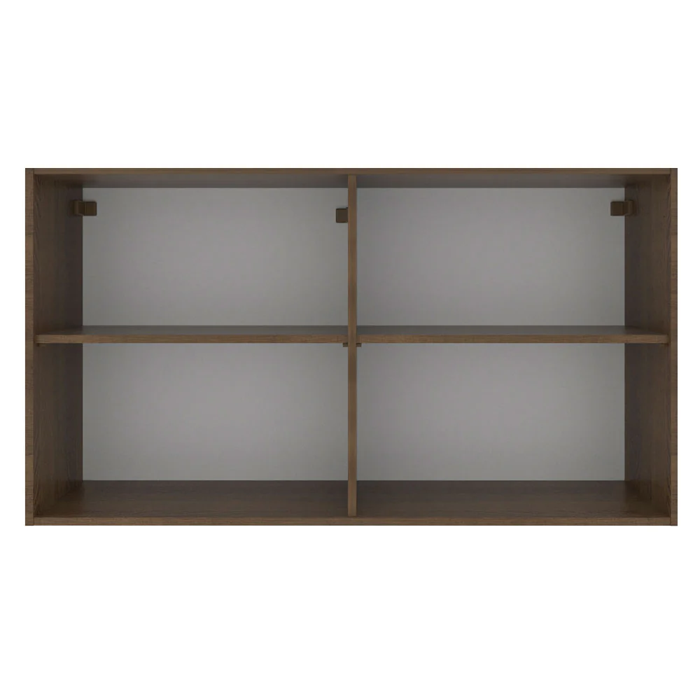 Armário Aéreo Madesa Glamy 120 cm 2 Portas com Vidro Rustic/Crema - Image 8
