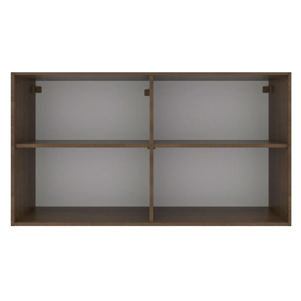 Armário Aéreo Madesa Glamy 120 cm 2 Portas Rustic/Branco - Image 9