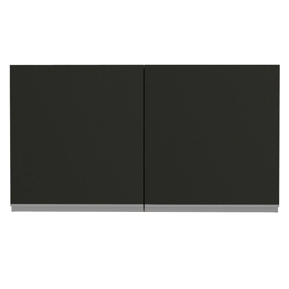 Armário Aéreo Madesa Glamy 120 cm 2 Portas Rustic/Preto - Image 8