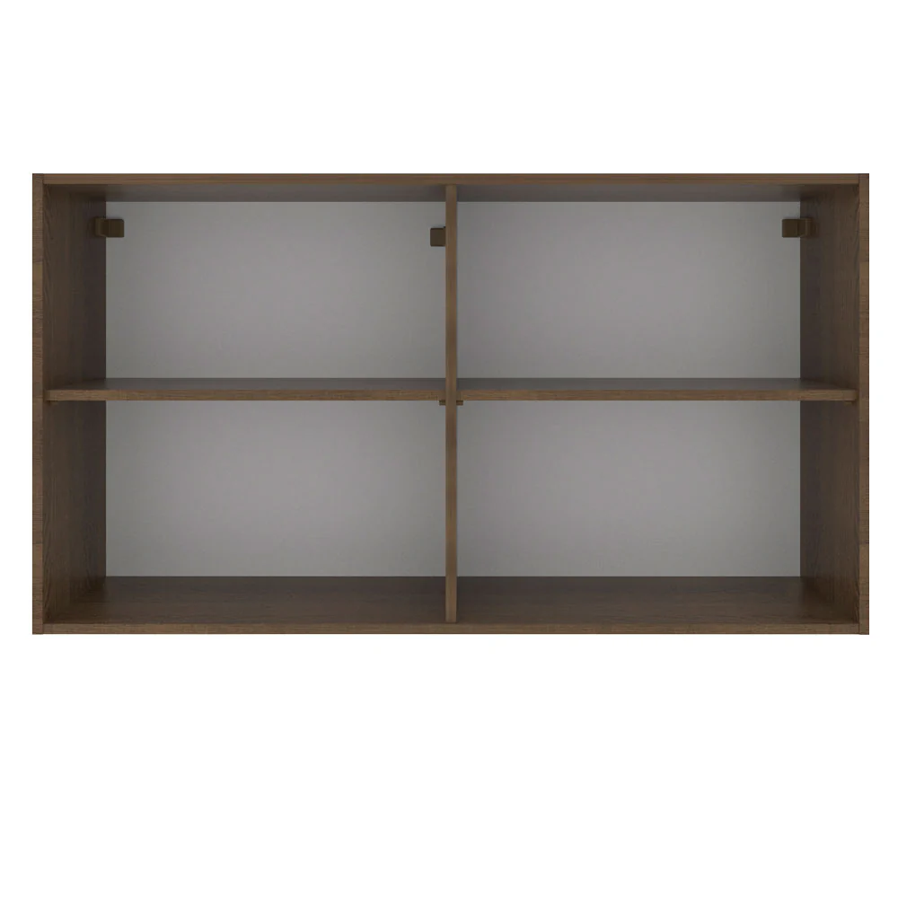 Armário Aéreo Madesa Glamy 120 cm 2 Portas Rustic/Preto - Image 9