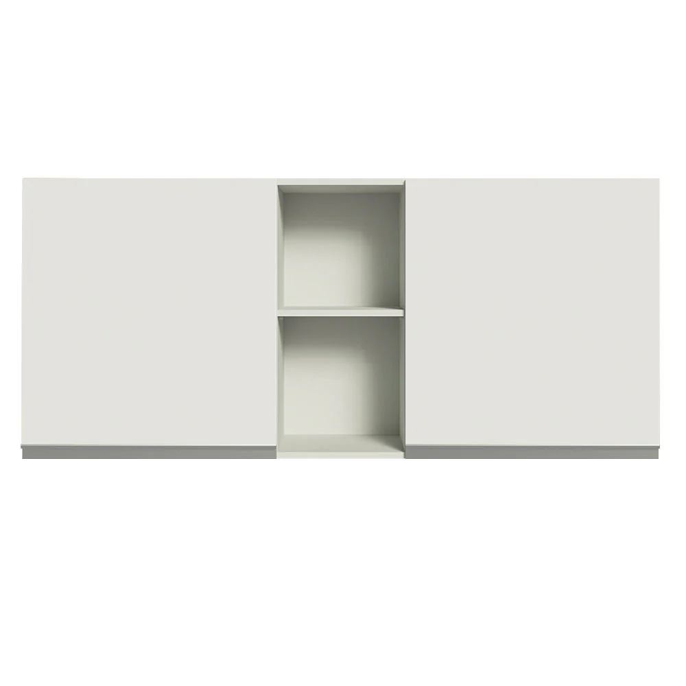 Armário Aéreo Madesa Glamy 150 cm 2 Portas e 2 Nichos Branco - Image 7