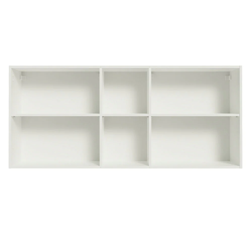 Armário Aéreo Madesa Glamy 150 cm 2 Portas e 2 Nichos Branco/Rustic - Image 9