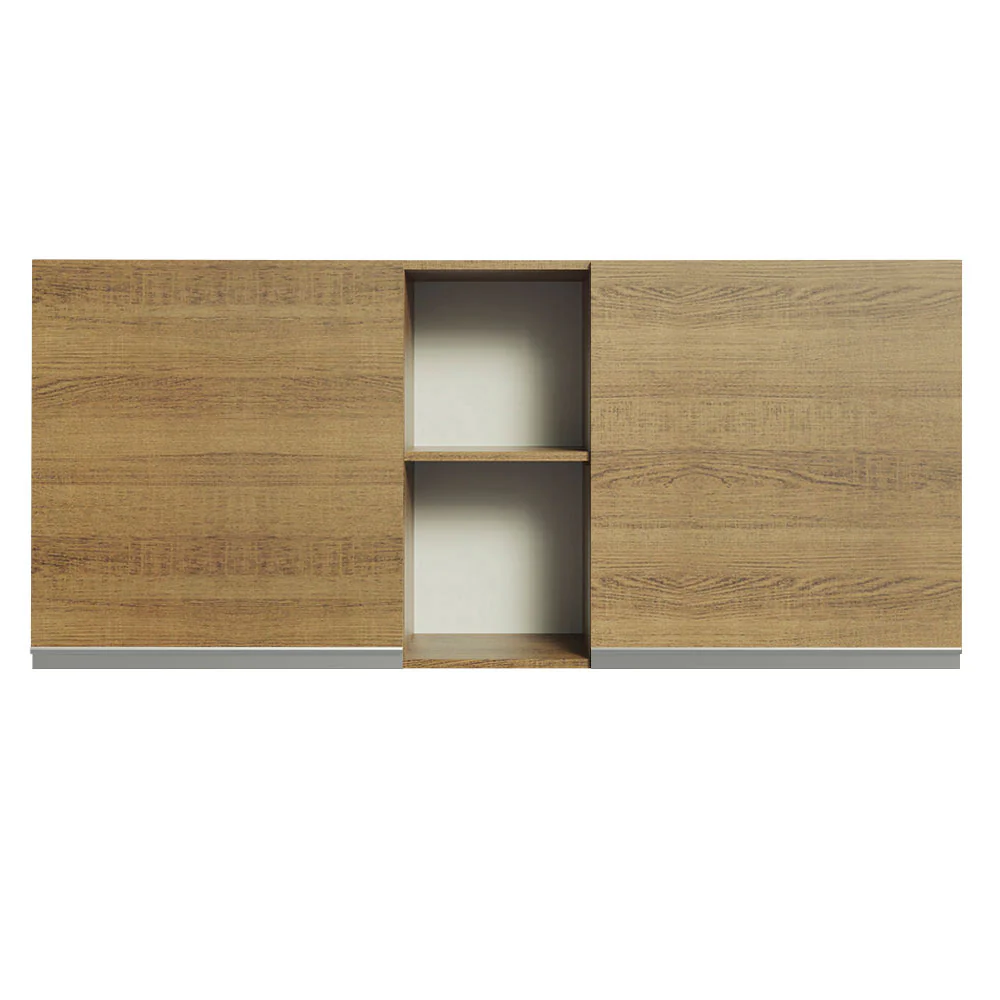 Armário Aéreo Madesa Glamy 150 cm 2 Portas e 2 Nichos Rustic - Image 8