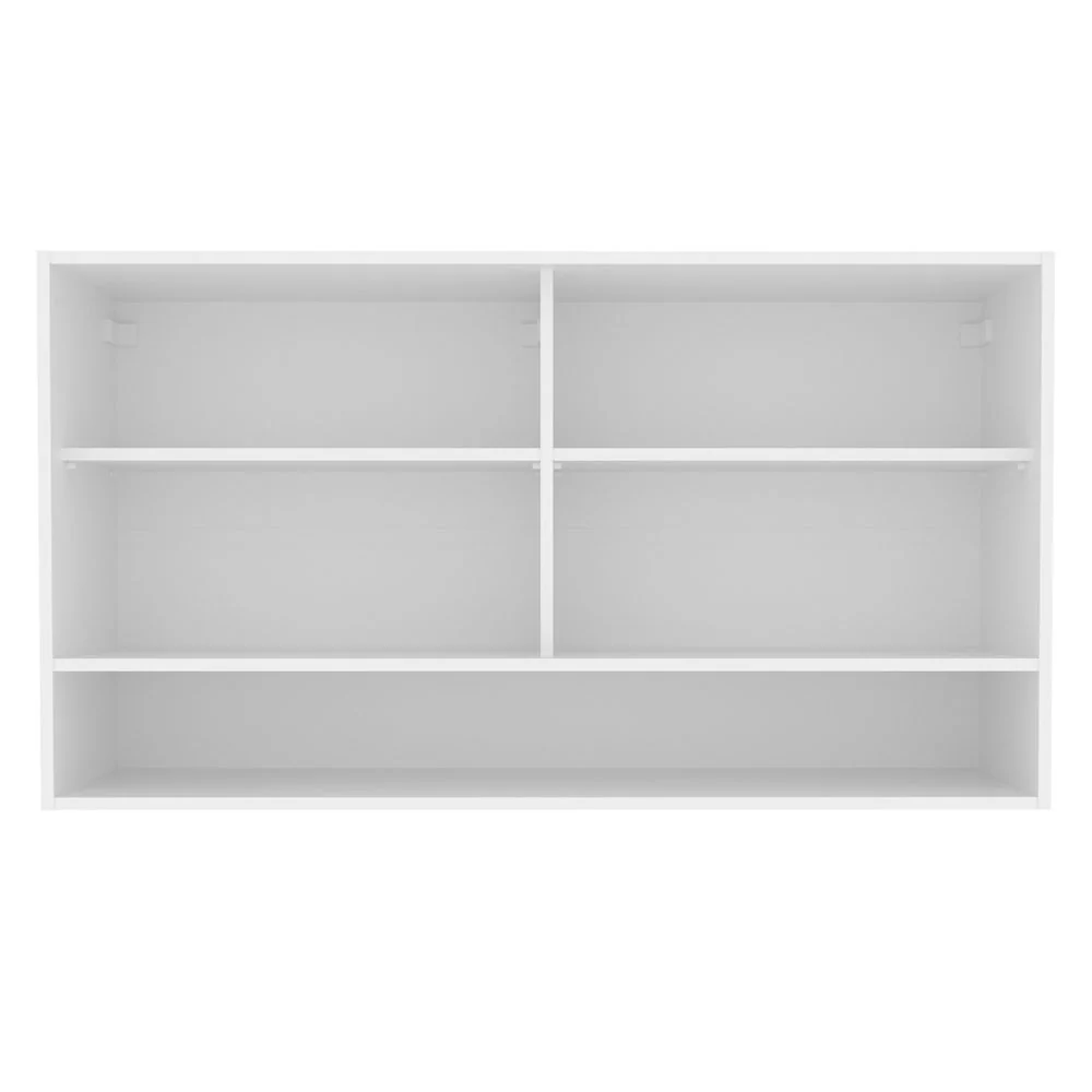 Armário Aéreo Madesa Glamy 2 Portas de Correr de Vidro e 1 Nicho Branco - Image 7