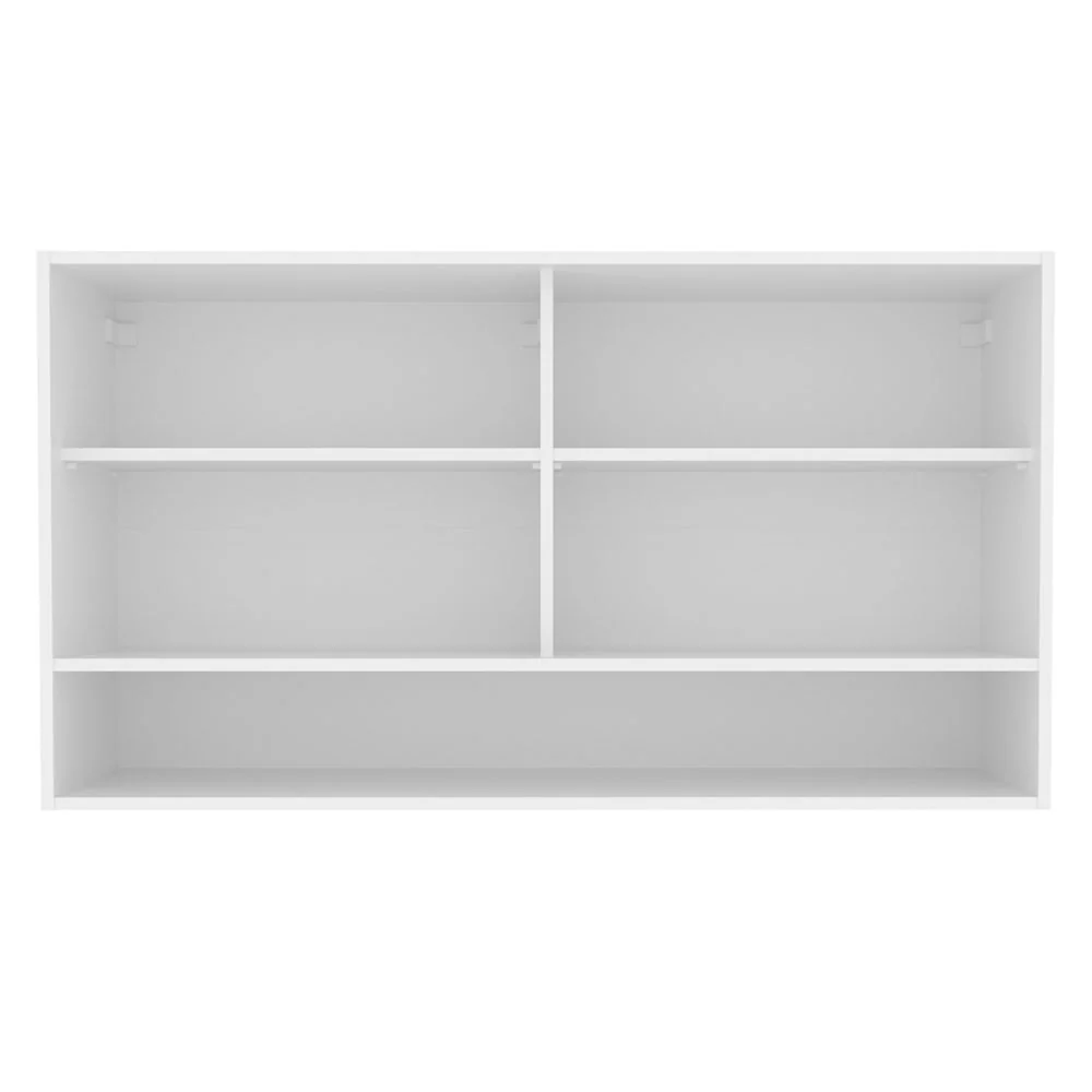Armário Aéreo 2 Portas de Correr de Vidro Reflex e 1 Nicho para Cozinhas Glamy, Lux, Agata e Reims Madesa Branco - Image 7