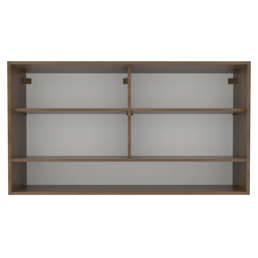 Armário Aéreo 2 Portas de Correr de Vidro Reflex e 1 Nicho para Cozinhas Glamy, Lux, Agata e Reims Rustic Madesa - Image 8