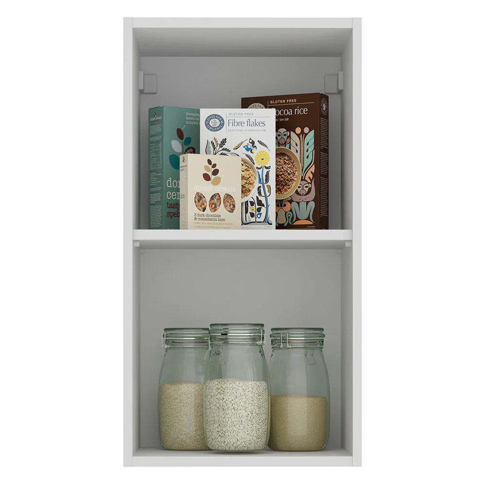 Armário Aéreo Madesa Glamy 35 cm 1 Porta Branco/Preto - Image 3
