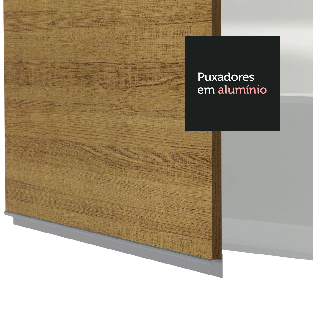 Armário Aéreo Madesa Glamy 35 cm 1 Porta Branco/Rustic - Image 5