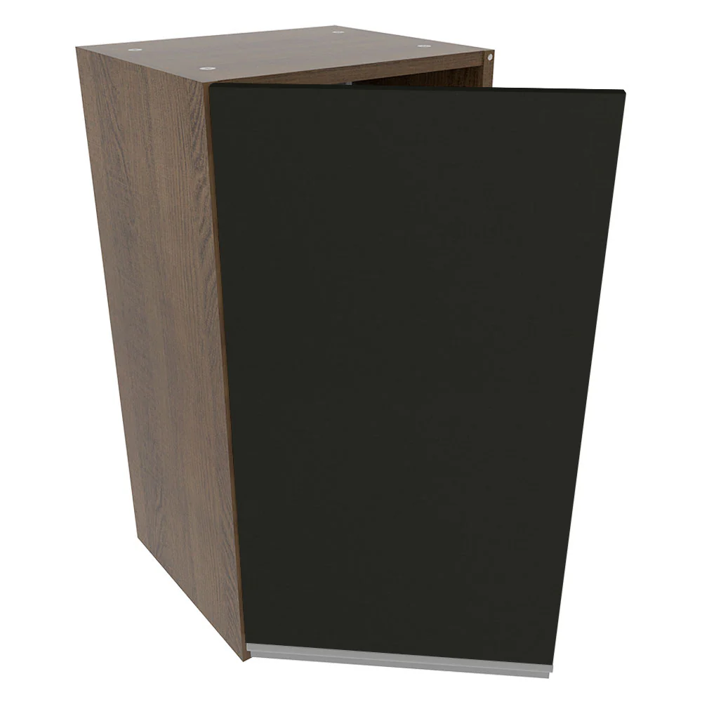 Armário Aéreo Madesa Glamy 35 cm 1 Porta Rustic/Preto - Image 4