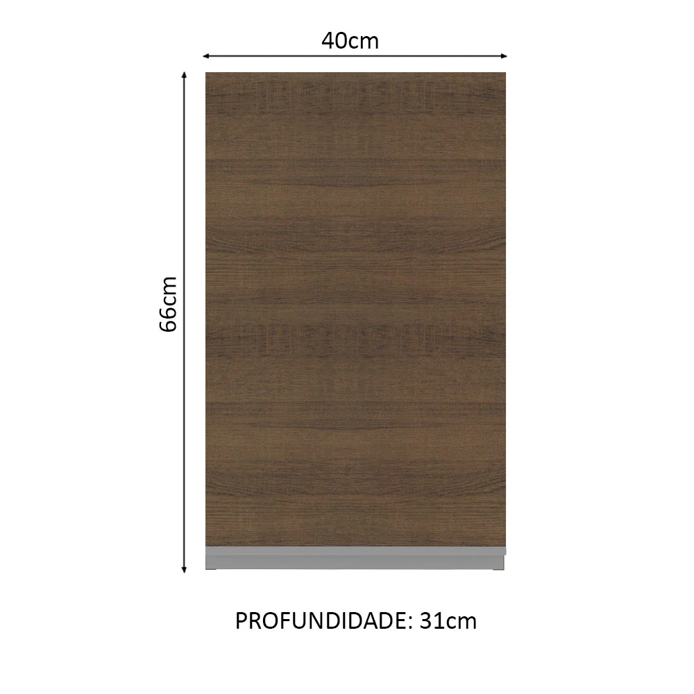Armário Aéreo Madesa Glamy 40 cm 1 Porta Rustic - Image 2