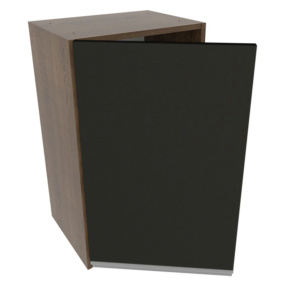 Armário Aéreo Madesa Glamy 40 cm 1 Porta Rustic/Preto - Image 4