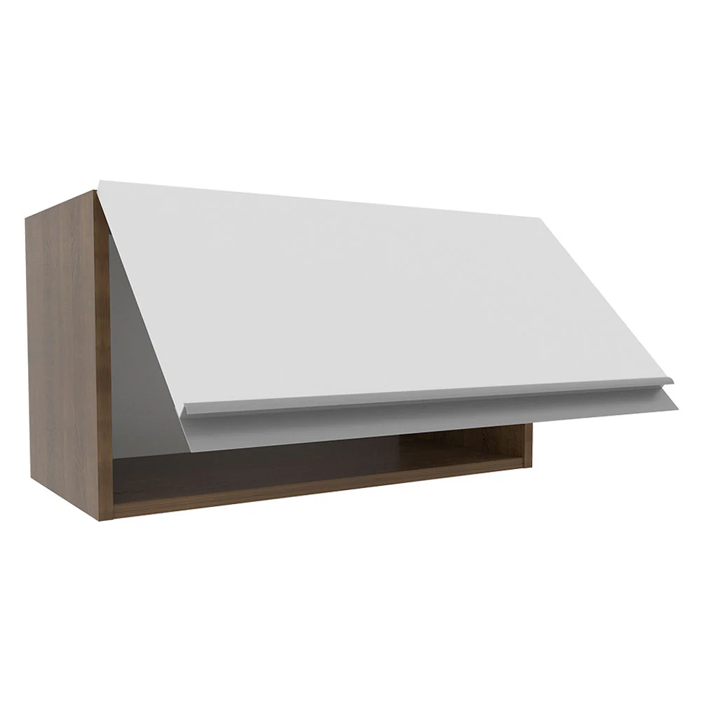 Armário Aéreo Madesa Glamy 60 cm 1 Porta Basculante Rustic/Branco - Image 4