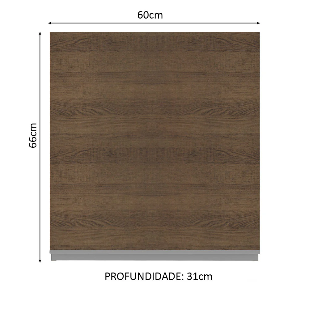 Armário Aéreo Madesa Glamy 60 cm 1 Porta Rustic - Image 2