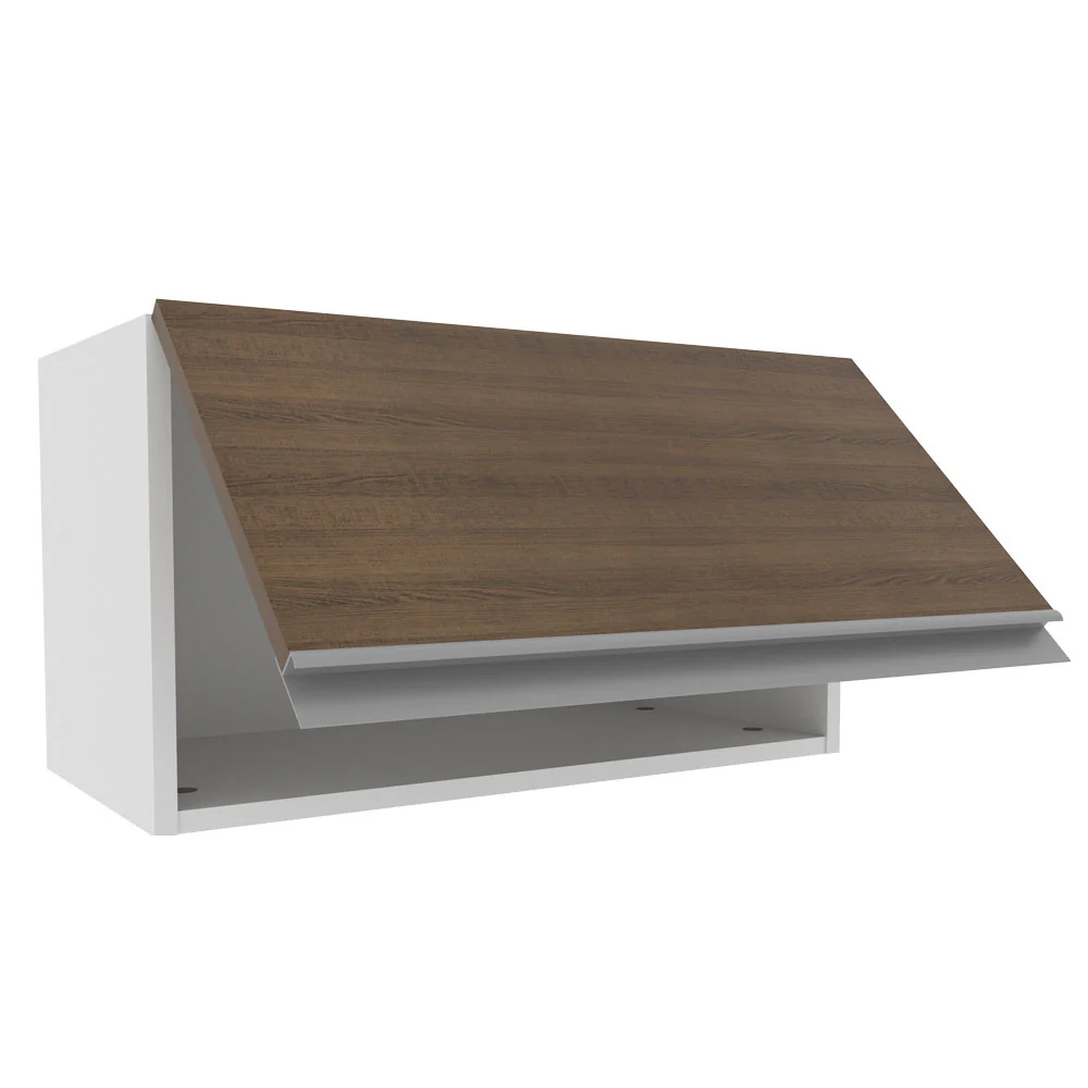 Armário Aéreo Madesa Glamy 60 cm 1 Porta Basculante Branco/Rustic - Image 4