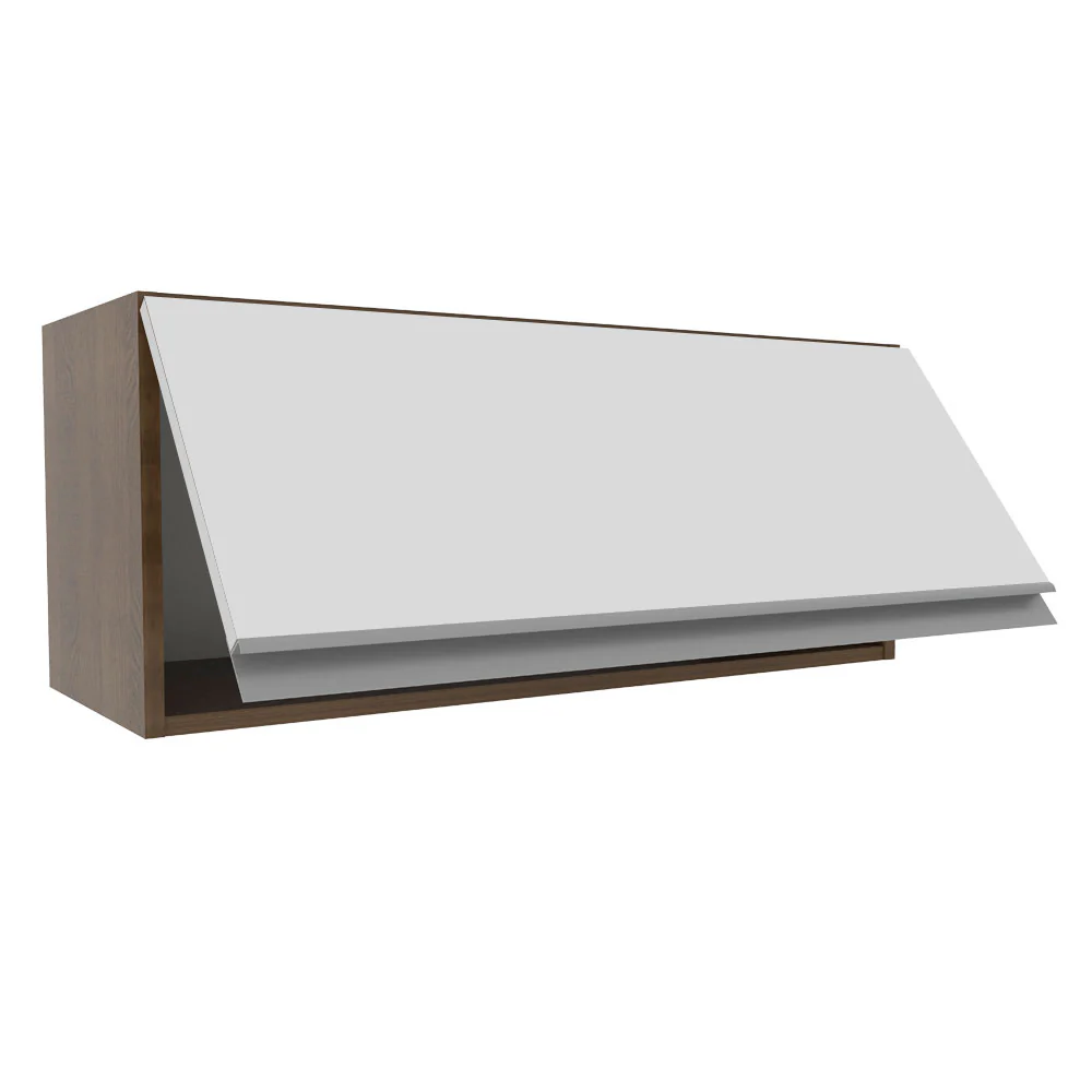 Armário Aéreo Madesa Glamy 80 cm 1 Porta Basculante Rustic/Branco - Image 4