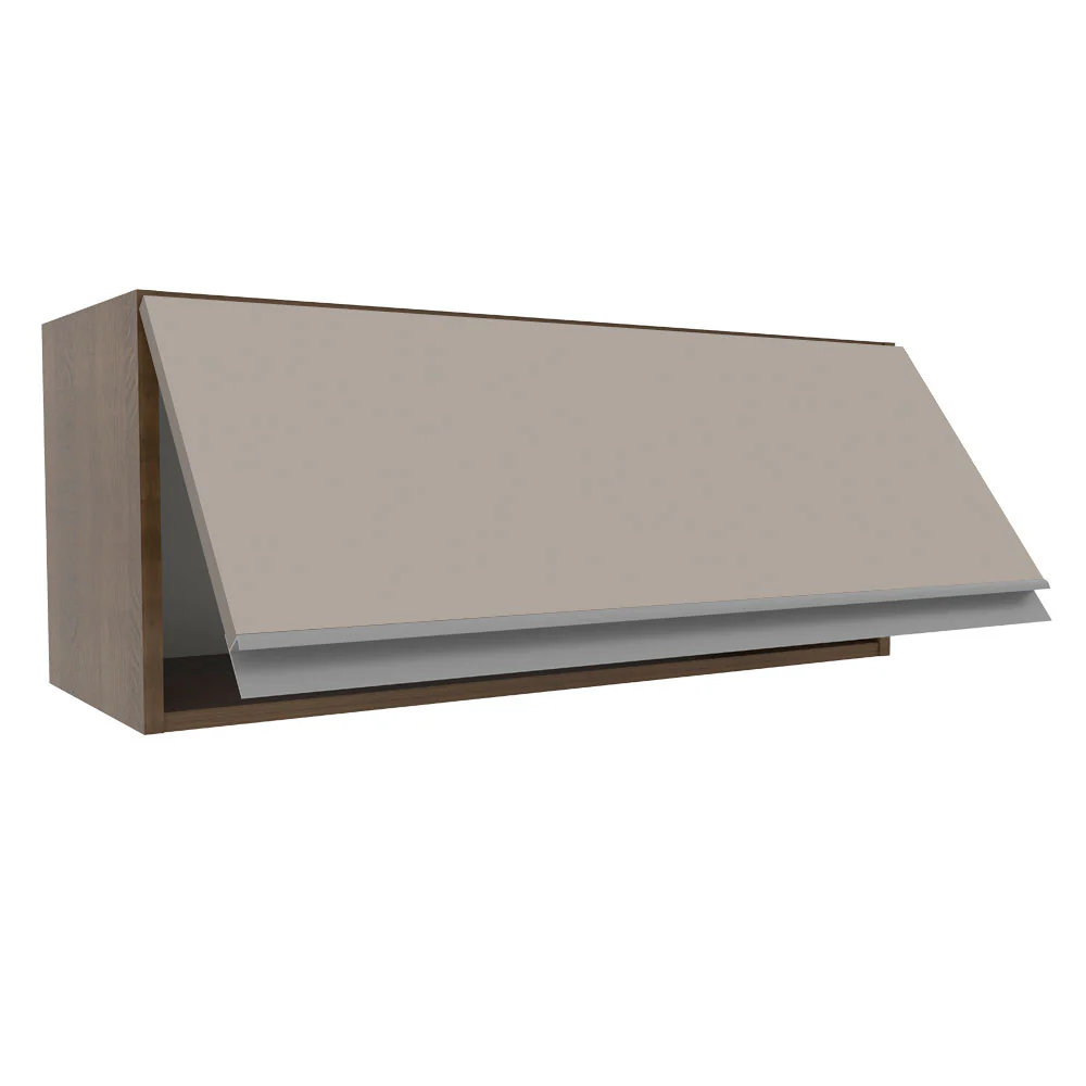 Armário Aéreo Madesa Glamy 80 cm 1 Porta Basculante Rustic/Crema - Image 4