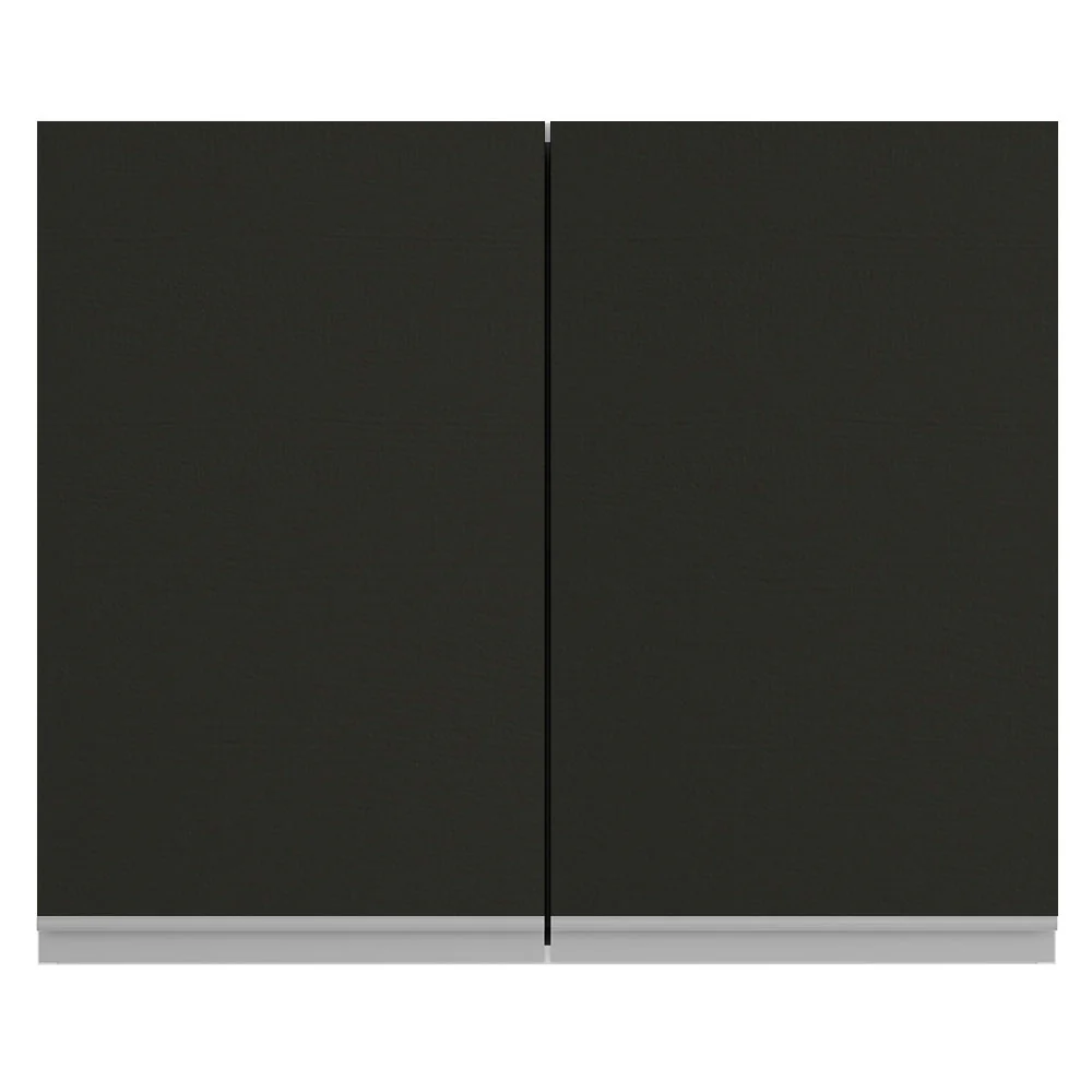 Armário Aéreo Madesa Glamy 80 cm 2 Portas Branco/Preto - Image 8