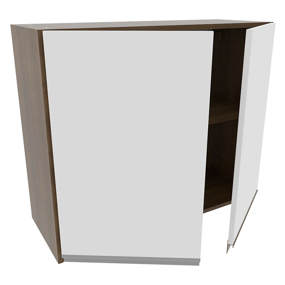 Armário Aéreo Madesa Glamy 80 cm 2 Portas Rustic/Branco - Image 4