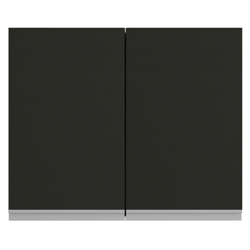 Armário Aéreo Madesa Glamy 80 cm 2 Portas Rustic/Preto - Image 8