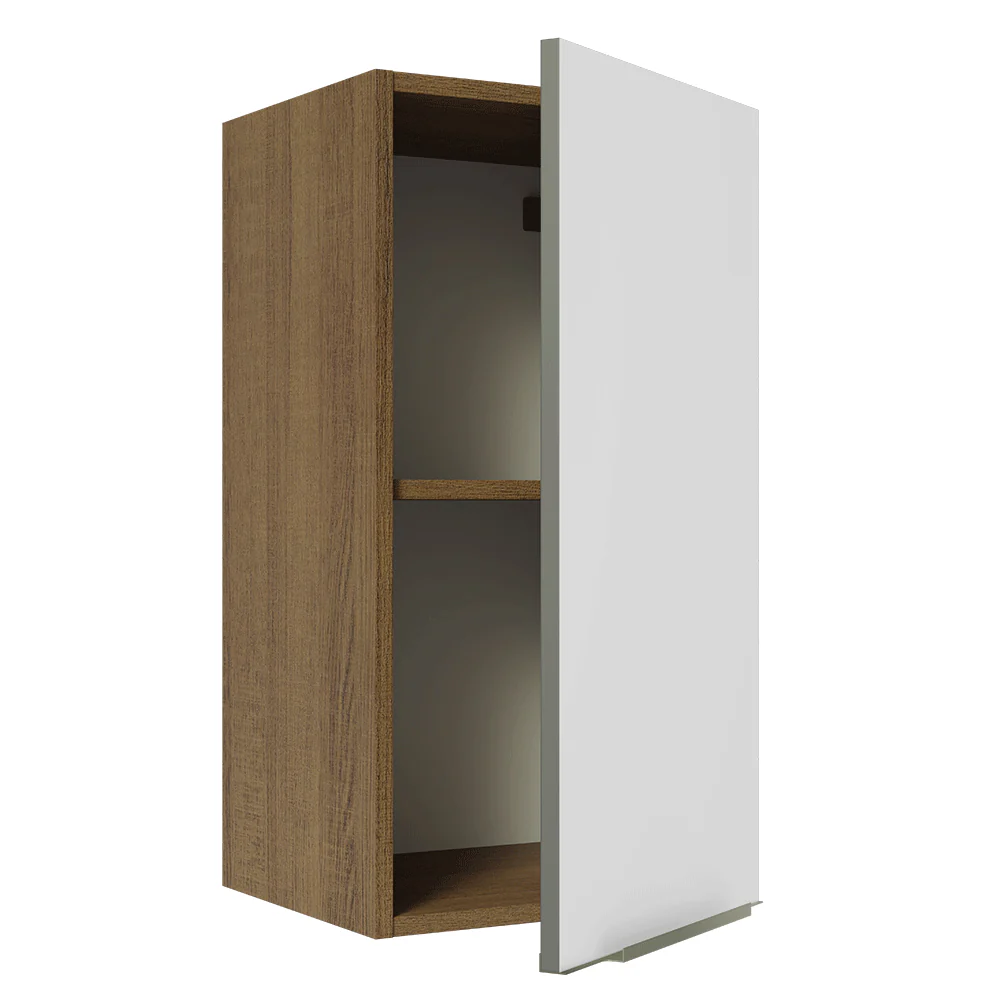 Armário Aéreo Madesa Lux 35 cm 1 Porta Rustic/Branco Veludo - Image 9