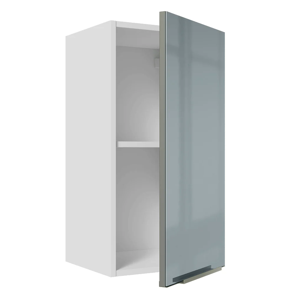 Armário Aéreo Madesa Lux 35 cm 1 Porta Branco/Cinza - Image 9